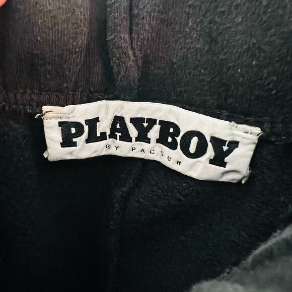 Playboy by Pacsun Jogger Medium Unisex Fleece Sweatpants Embroidered Drawstring - Picture 10 of 11